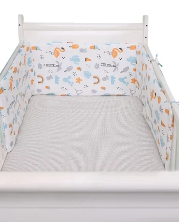 180cm*30cm Cute Cartoon Baby Bed Bumpers Cotton Breathable Crib Bumper Pads One-piece Guards for Baby Newborns Room Decor