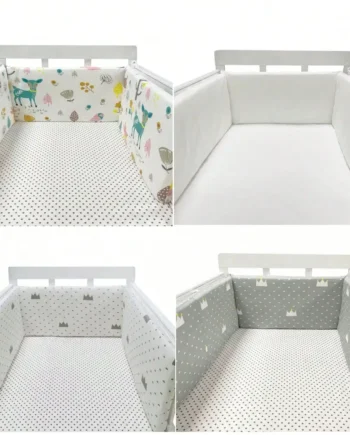 Baby Bumper Chichonera Crib Cot Protector Infant Cotton Children's Bed Barriers Newborns Around Cushion Braid Cunas Para El Bebe