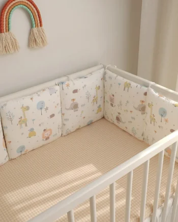 Baby Bed Bumper Newborn Bed Guardrail Anti-collision Removable Washable Baby Bed Safety Rails 6Pcs