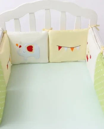 6Pcs/Set Baby Bed Protector Crib Bumper Pads Baby Bed Bumper Kids Safety Bed Around Cotton Blend Crib Anti-collision Anti-fall