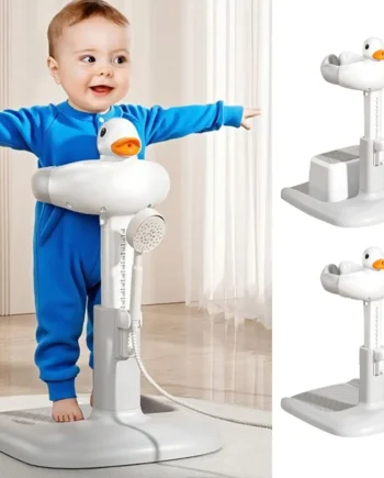 Baby Shower Stand Nursery Bath Stand Adjustable Height Standing Support Portable Shower Device for Kids Boys Girls Enhanced