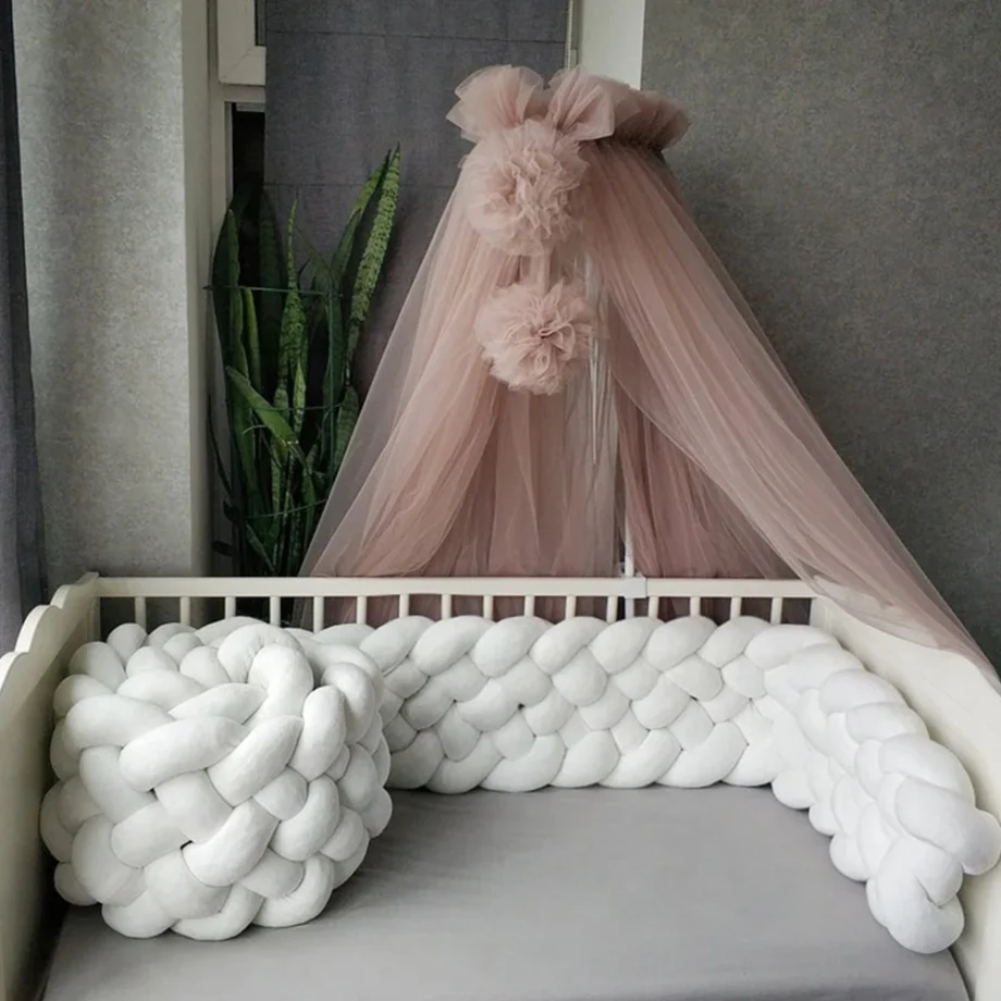 6 Strand Braided Crib Anti-collision Bed Surround Newborns Bumper Circumference Protector 4M Baby Bed Bumper Long Knotted 2M 3M