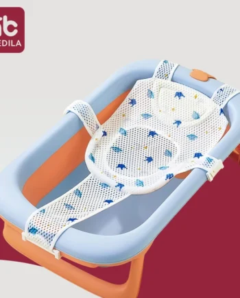 Newborn Adjustable Bathtub Pillow Seat Cushion Cross-shaped Anti-slip Baby Bath Net Mat Children Bathtub Shower Cradle Bed Seat