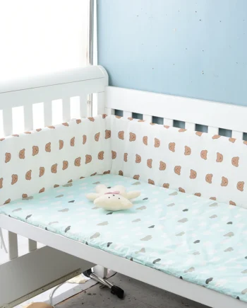 Baby Bed Crib Bumper U-Shape Detachable Zipper Cotton Padded Baby Crib Rail Cover Protector Set Line bebe Cot Protector 30x200cm