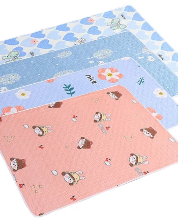 Waterproof Incontinence Bed Pad Soft Cotton Surface TPU Backing for Baby Diaper Changing Elderly Care Reusable Washable Underpad