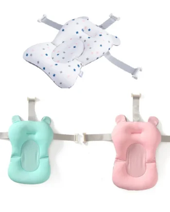 Portable Baby Bathtub Pad Ajustable Bath Tub Shower Cushion Newborn Support Seat Mat Foldable Baby Bath Seat Floating Water Pad