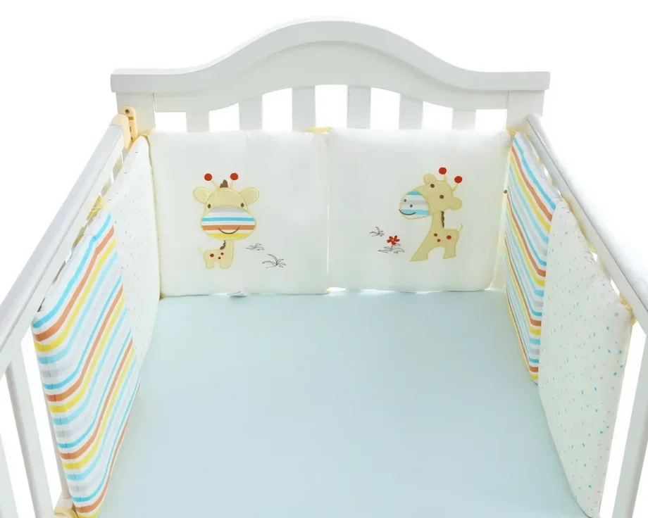 6Pcs Baby Nursery Nordic Stars Design Baby Bed Bumper Crib Around Cushion Cot Protector Pillows Newborns Room Decor 30cm*30cm