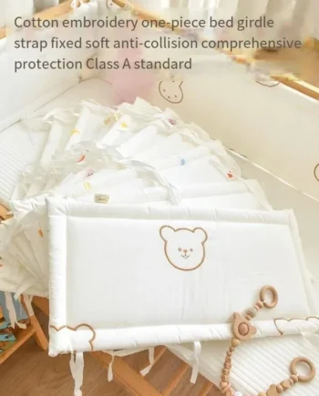 Baby Bumper Chichonera Crib Cot Protector Infant Cotton Children's Bed Barriers Newborns Around Cushion Braid Cunas Para El Bebe