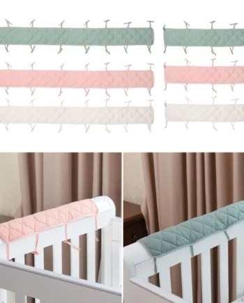 Crib Bumper Baby Cot Bumper Wrap Around for Protection Safe Teething Guard Wrap Baby Proofing and Corner Guard