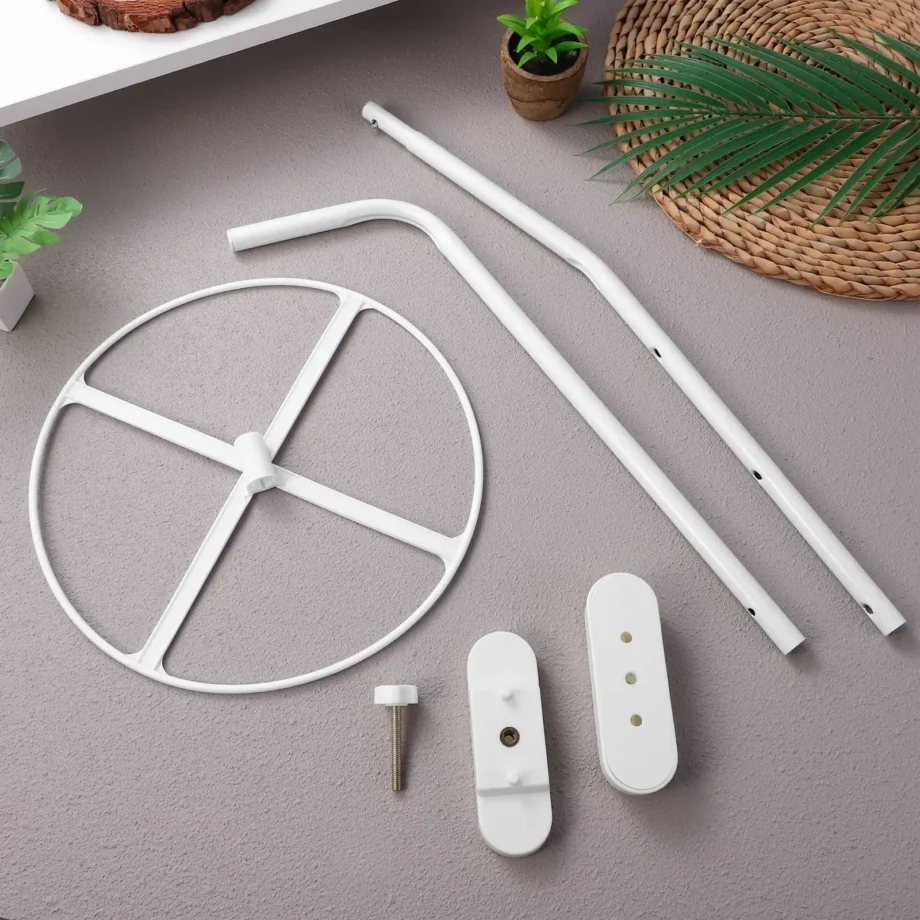 1 set Mosquito Net Stand Crib Canopy Holder Metal Bracket Fit For Crib Cradles Strong Load Bearing Steel Material Safe Baby