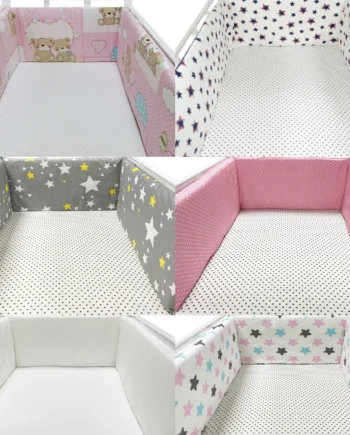 Baby Bumper Chichonera Crib Cot Protector Infant Cotton Children's Bed Barriers Newborns Around Cushion Braid Cunas Para El Bebe