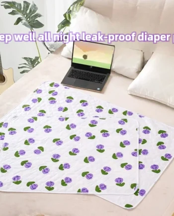 Extra-Large Waterproof Breathable Washable Bed Pad for Babies Kids Reusable Leakproof Mattress Protector for Overnight Use