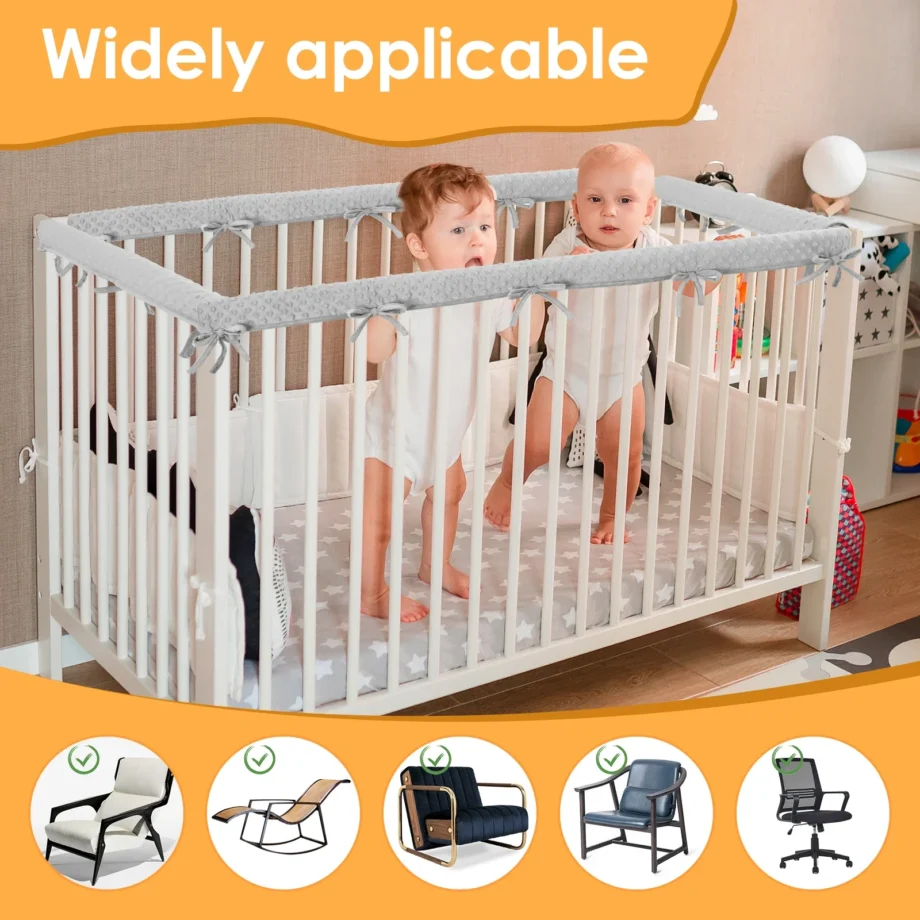 Crib Bumper Cotton Crib Protection Wrap Edge Baby Anti-bite Soft Corner Guard Strip Baby Care Safety Products Crib Bumper Fence