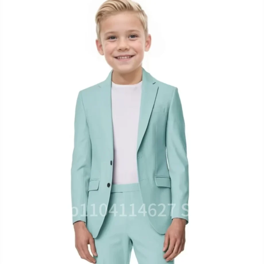 Formal Suit For Boy Korean Suits Blazer Pant Sets 2 Pieces Notched lapel Boys Clothing Elegant Tuxedo Boy's Suit