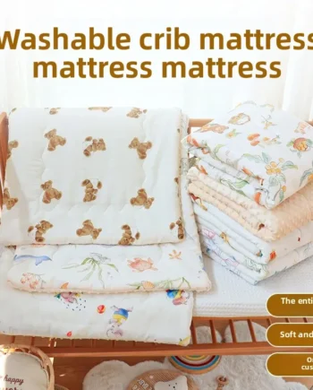 Pure Cotton Washable Baby Mattress Nursery Children's Thick Mat Baby Toddler Bedding Newborn Infant Bed Cushion Soft Comforter