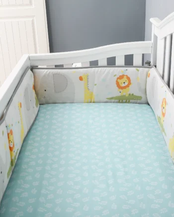 4Piece Thick Baby Crib Bumpers For Newborns Anti-collision Around Cot Infant Protector Nursery Decoration For 130*70cm Crib