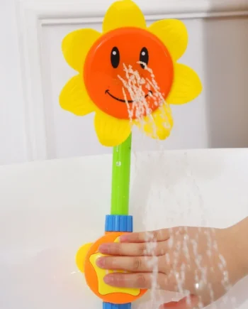 Baby Bath Toys Spray Water Shower Swim Pool Bathing Bath Ball With sunflower Manual Device For Kids Gift