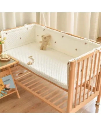 Baby Crib Fence Cotton Bed Protection Railing Thicken Bumper Crib Around Protector Baby Room Decor Bear Head