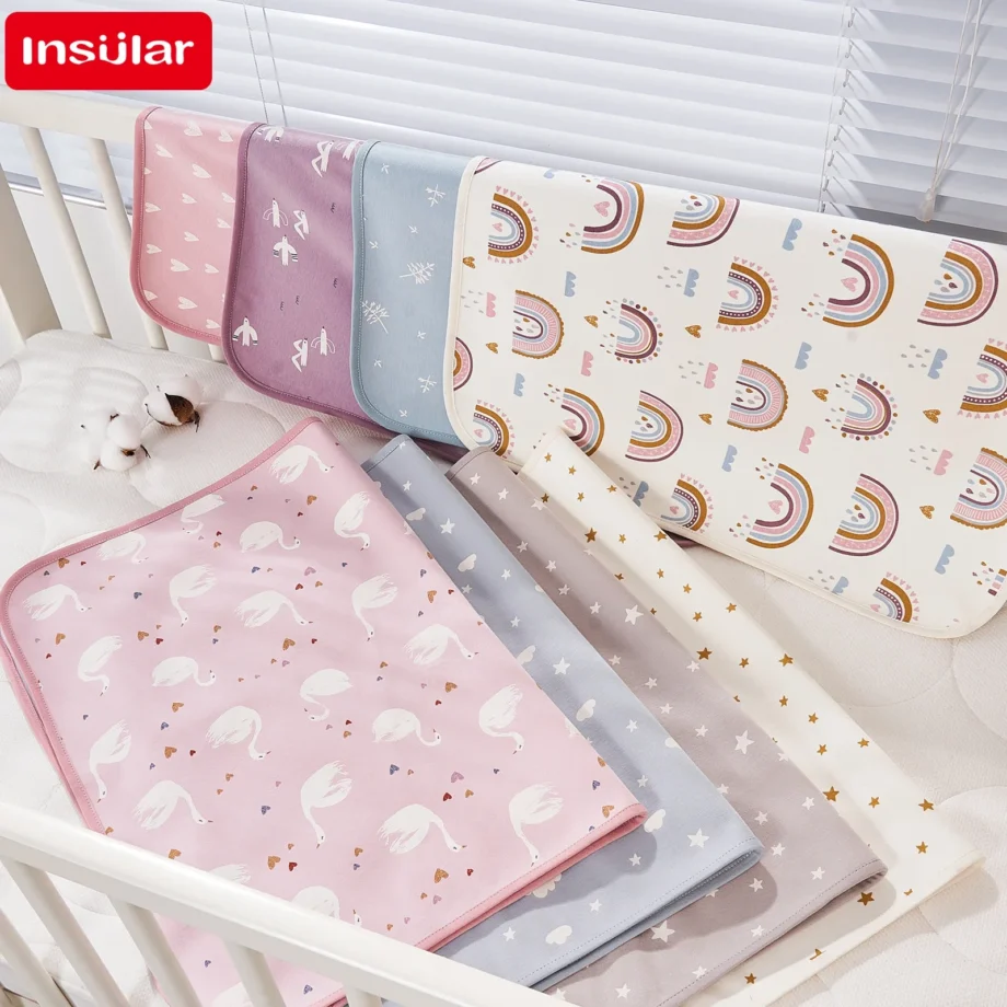 Baby Diaper Changing Pad for Boys Girls 0-36Month Breathable Waterproof Urine Mat Crib Mattress Reusable Diaper Pads