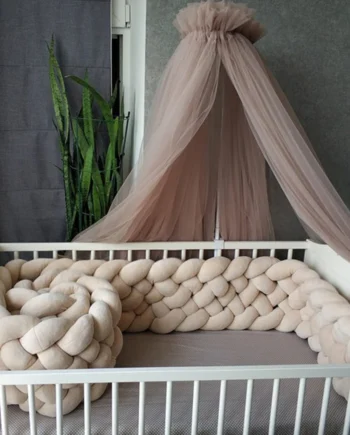 6 Strand Braided Crib Anti-collision Bed Surround Newborns Bumper Circumference Protector 4M Baby Bed Bumper Long Knotted 2M 3M