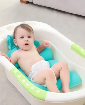 Portable Baby Bath Tub Non Slip Air Cushion Bathtub for Newborns Soft Shower Bed Cute Animal Cartoon Design Infant Bathing Pad