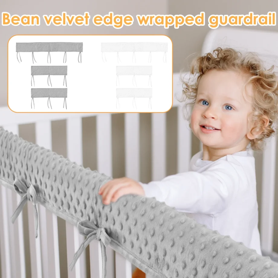 Crib Bumper Cotton Crib Protection Wrap Edge Baby Anti-bite Soft Corner Guard Strip Baby Care Safety Products Crib Bumper Fence