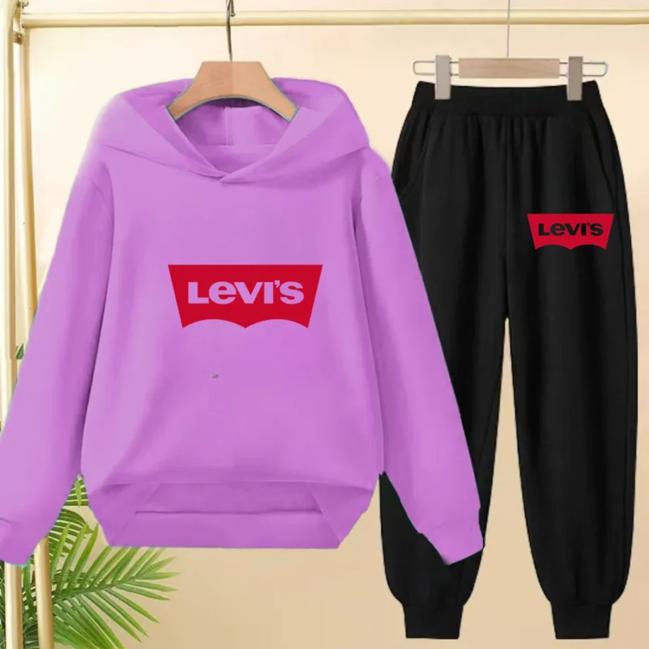 Children's Sportswear for Boys and Girls: Casual Loose Jackets, Cartoon and Anime Printed Hooded Sweatshirts and Pants Sets