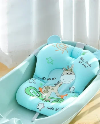 Baby Shower Bath Tub Pad Non-Slip Bathtub Seat Support Mat Newborn Safety Security Bath Support Cushion Foldable Soft Pillow