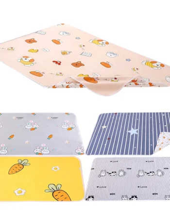 3 Layers Baby Waterproof Bed Unrine Pad Reversible Non Woven Absorbent Crib Mattress Cover Reusable Diaper Changing Mat for Kids