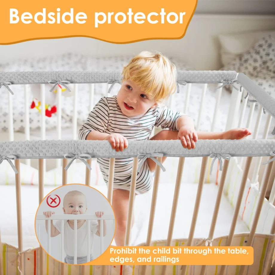 Crib Bumper Cotton Crib Protection Wrap Edge Baby Anti-bite Soft Corner Guard Strip Baby Care Safety Products Crib Bumper Fence