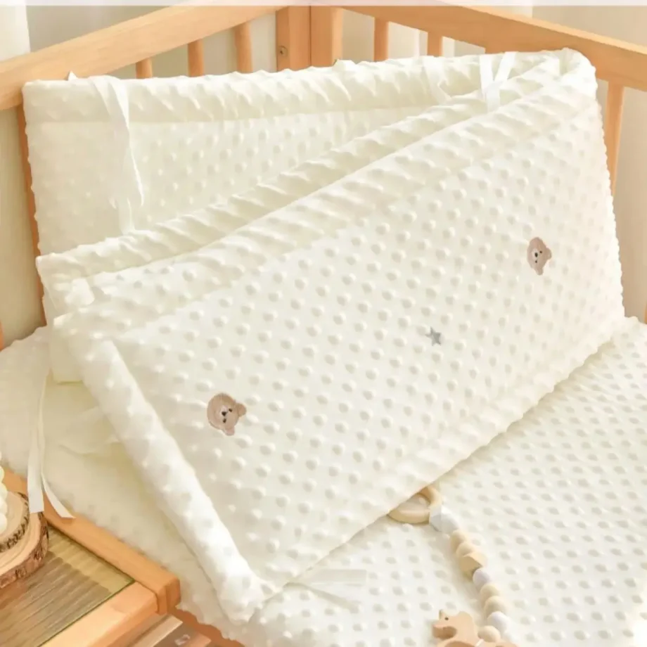 Baby Bed Bumper In The Crib Thick Soft Cot Protection Detachable Cradle Protector Children Room Decoration Allow Custom Size