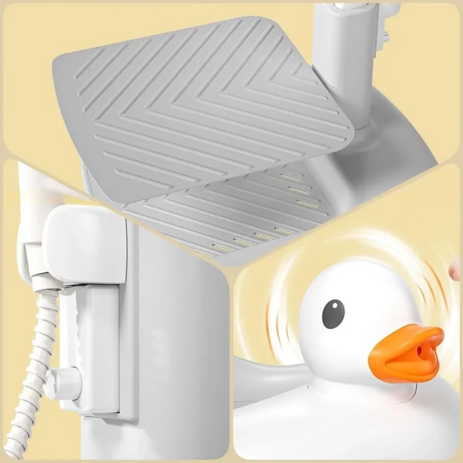 Baby Standing Bath Maker, Baby Shower Stand, Bath Shower Standing Support Baby Bath Stand, Portable and Free Mother Hands