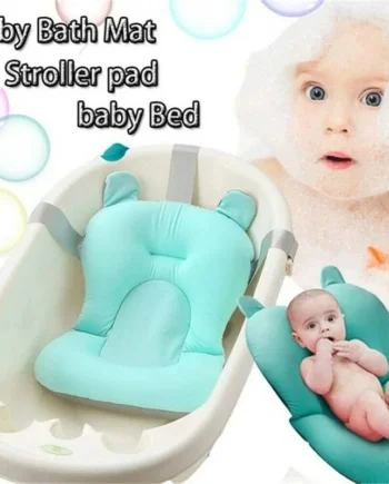 Baby Shower Bath Tub Pad Non-Slip Newborn Bathtub Mat Safety Nursing Foldable Support Comfort Body Cushion Mat Pillow