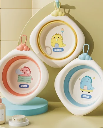 Folding Wash Bowl Wash Tub Wash Basin Foldable Wash Tub Lanyard Design Bathing Basin Wash Bowl For Daily Face Washing Hand