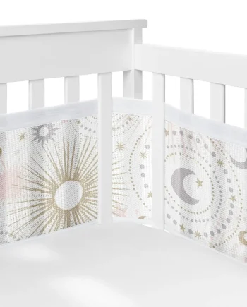 2Pcs/Set Baby Mesh Crib Bumper Liner Breathable Summer Infant Bedding Bumpers Newborn Cot Bed Around Protector