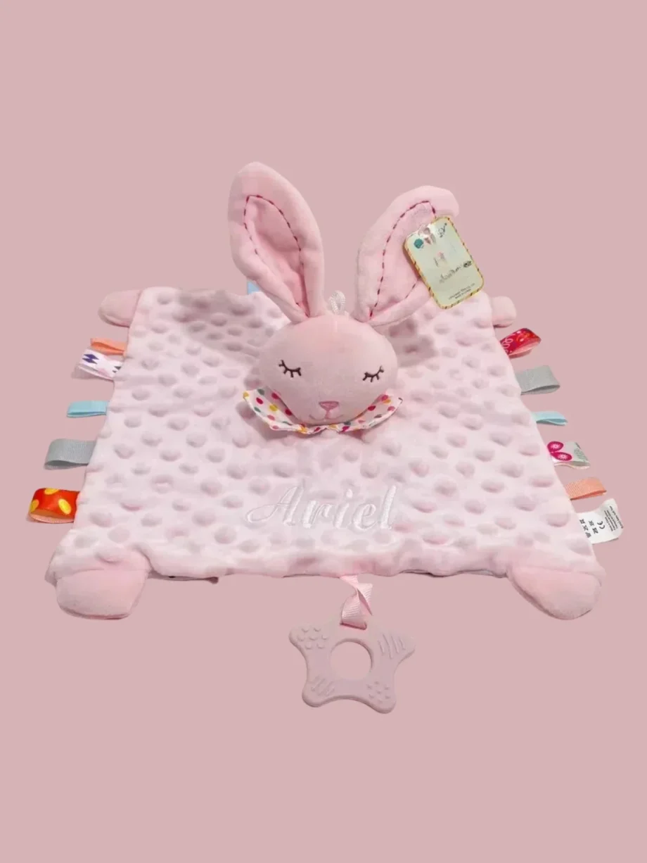 Personalized letter Embroidered Newborn Custom name Nursery Baby security blanket Soothing towel Gifts Boy Girl Sleep sack anima