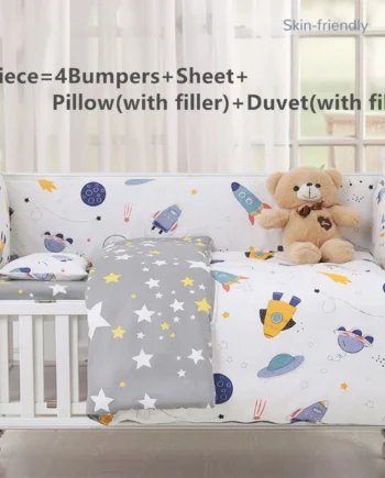 6/9Pcs Cartoon Baby Crib Set Unpick Baby Bumpers protetor de berço Crib Sheet Crib Sets 120*60/120*70cm